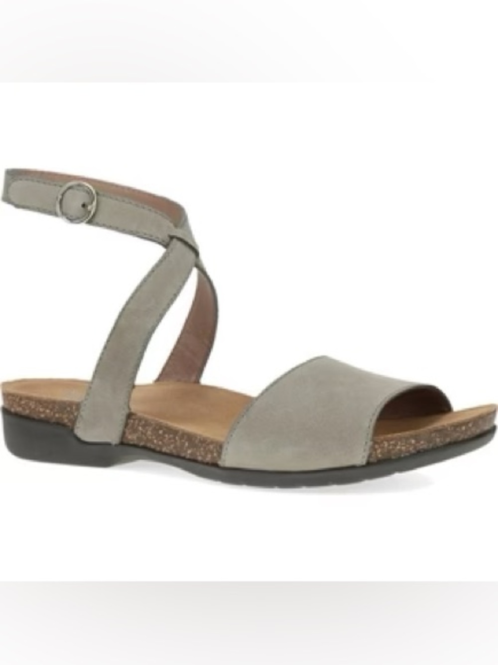 Dansko RAFFERTY Sandal Taupe Milled Nubuck Size 40 Adjustable NEW